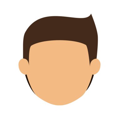 yüz olmadan kahverengi saçlı kafa adam