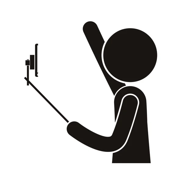 Personne prenant un selfie — Image vectorielle