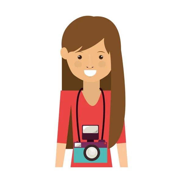 Hipster woman icon — Stock Vector