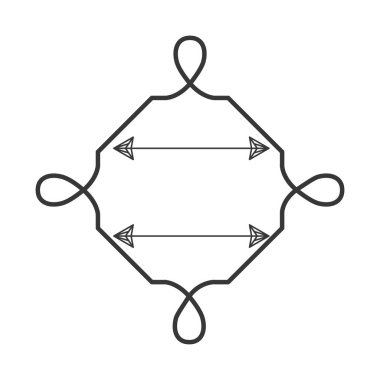 siluet devam satırları ve iki ok ile