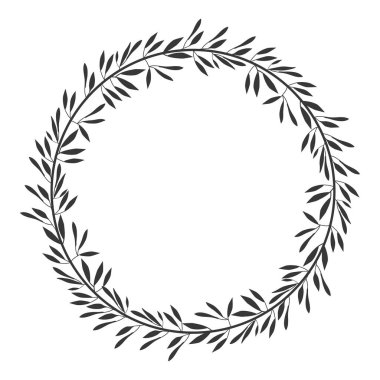 Şube zeytin gri tonlama dekoratif taç