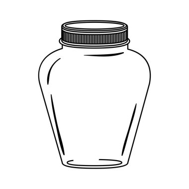 siluet Cam Kavanoz kapak ile dekoratif