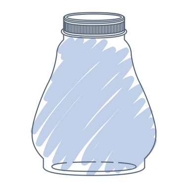 siluet cam kap mavi çizgili