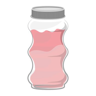 düzensiz cam kaba pembe sıvı ile