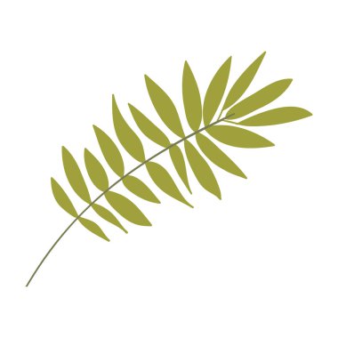 Yeşil yaprak siluet etkileri ile