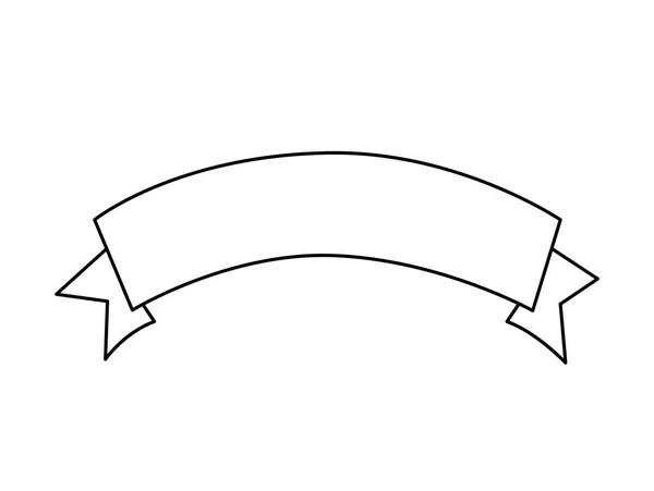 Етикетка силуету зі стрічкою на стрічці — стоковий вектор