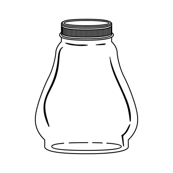 Contenitore di vetro sagoma con coperchio — Vettoriale Stock