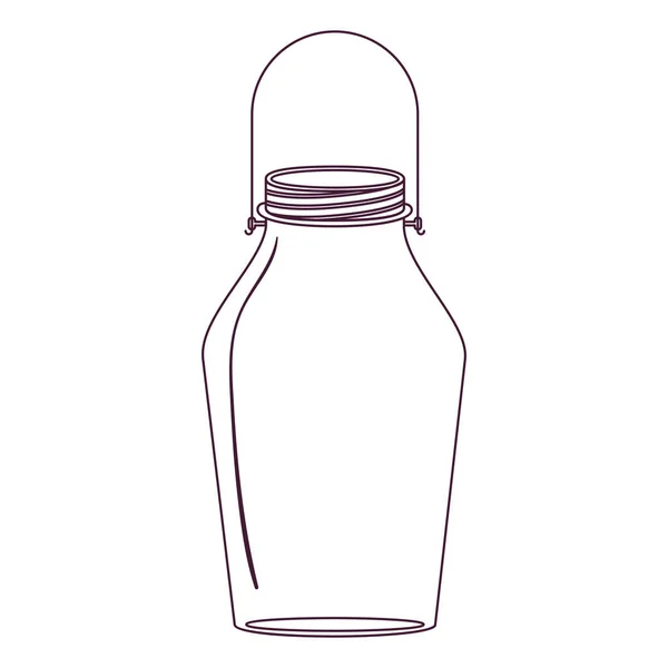 Silhouette glass jar with handle — Stock Vector