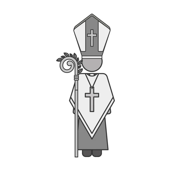 Din kutsal kişilerin resmi ile rahip — Stok Vektör