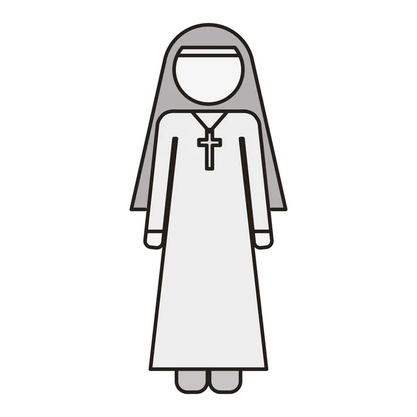 Ikona kobieta zakonnica — Wektor stockowy