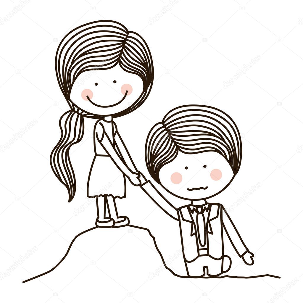 Silhouette Girl Saving Boy On Quicksand Stock Vector Image By C Grgroupstock Silhouette Girl Saving Boy On Quicksand Stock Vector Image By C Grgroupstock