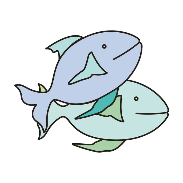 Diseño animal de pescado — Vector de stock