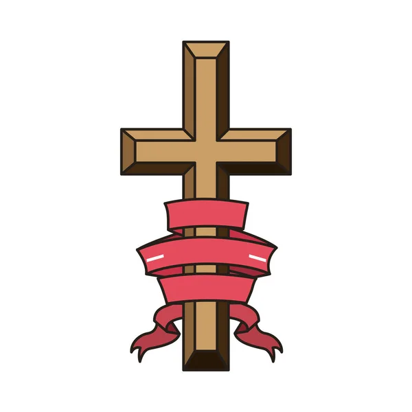 Icona della Croce religiosa — Vettoriale Stock