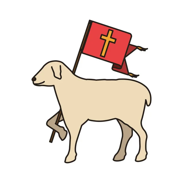 神の子羊のシンボル — ストックベクタ