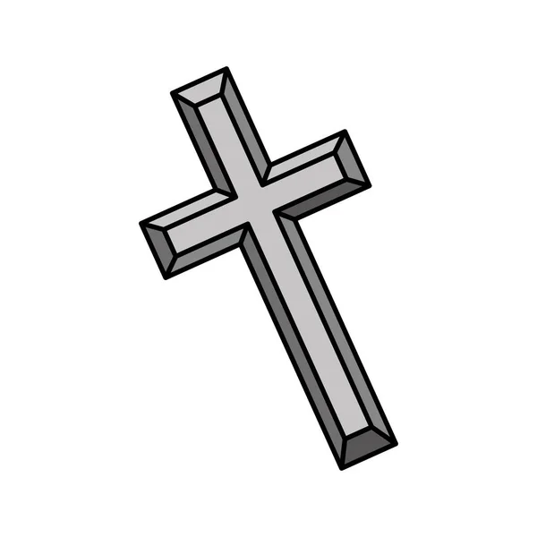 Religious cross icon — Stock Vector