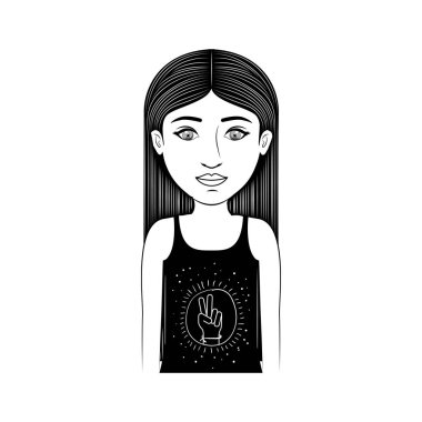 tennager kız simgesi