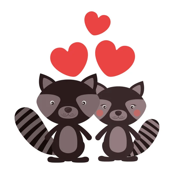 Schattig raccon pictogram — Stockvector