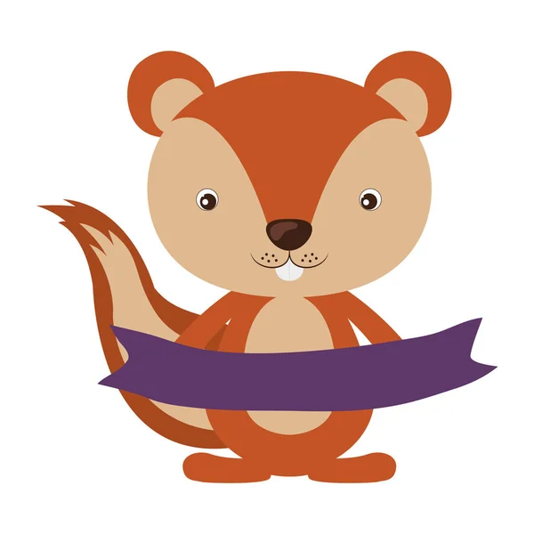 Cute squirrel icon — Stock Vector