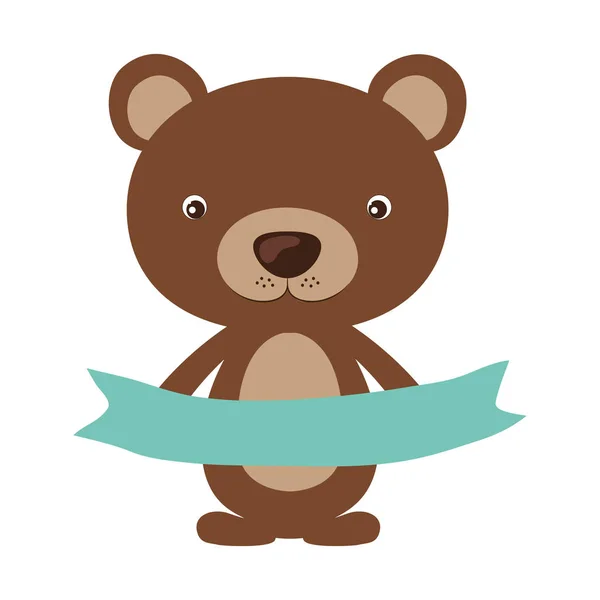 Милий ведмідь значок — стоковий вектор