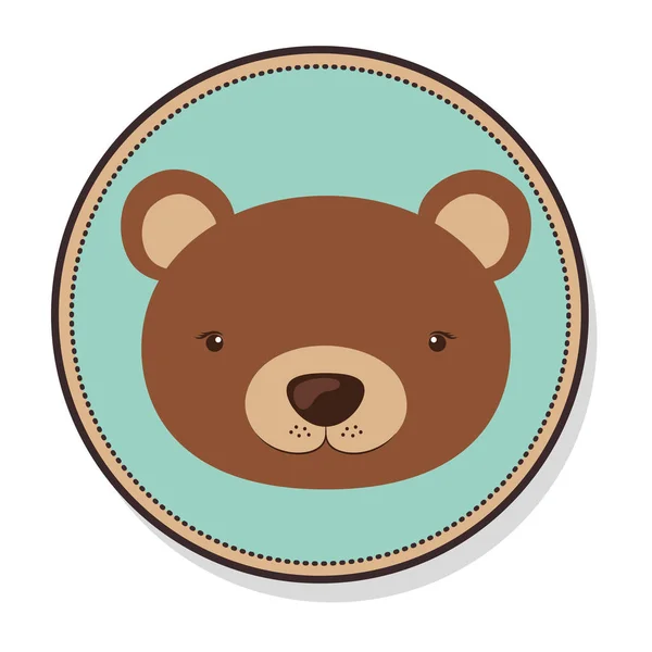 Urocza ikona niedźwiedzia — Wektor stockowy