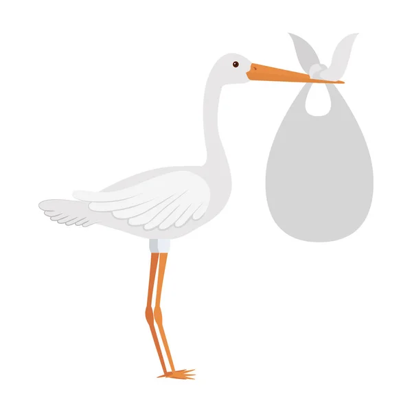 Dessin animé cigogne conception — Image vectorielle