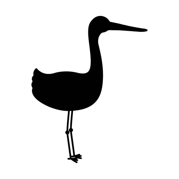 Čáp pták ikona — Stockový vektor