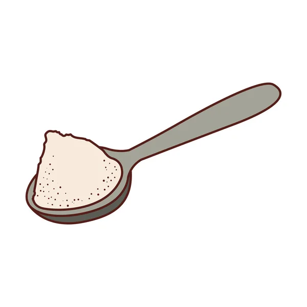 Spoon with sugar — Stock Vector