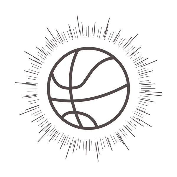 Icono de pelota de baloncesto — Vector de stock