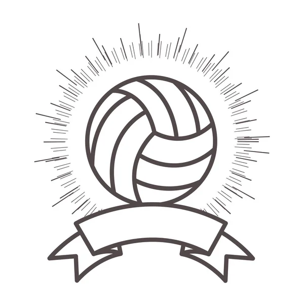 Icono de pelota de voleibol — Archivo Imágenes Vectoriales
