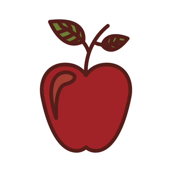 Manzana fruta icono — Vector de stock