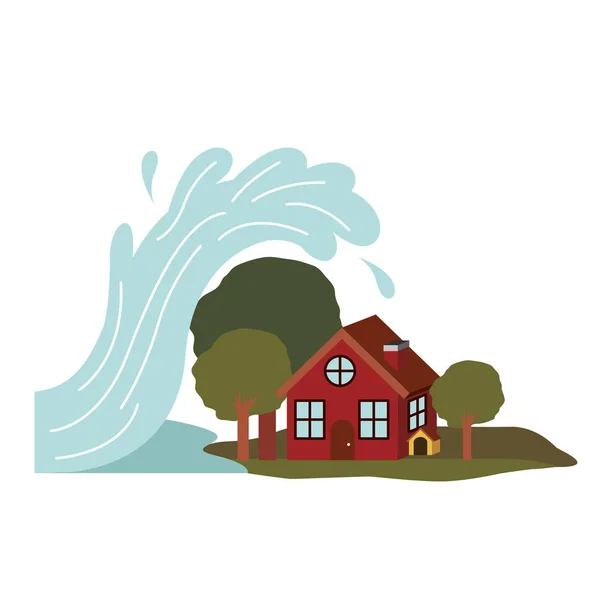 Natural disaster design — Stock Vector