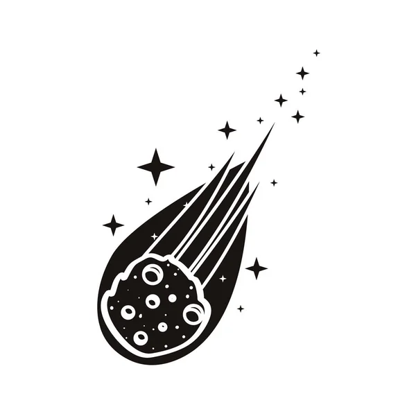 Láng meteorit ikon — Stock Vector