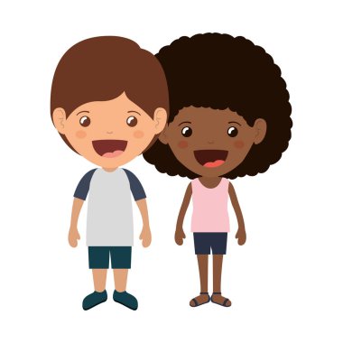 iki çocuk gülümseyen