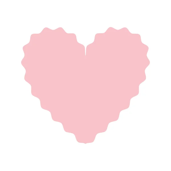 Icono de corazón rosa — Vector de stock