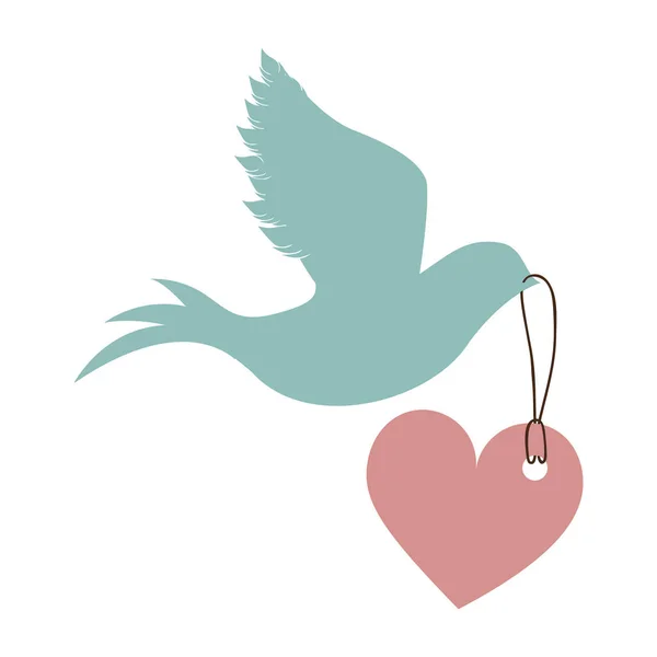 Láska holubice design — Stockový vektor