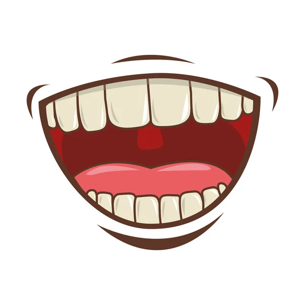 Mouth cartoon icon — Stock Vector