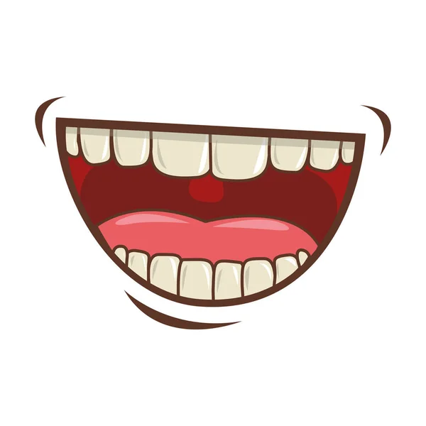 Mouth cartoon icon — Stock Vector