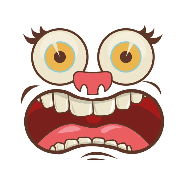 Icono de la cara de dibujos animados — Vector de stock