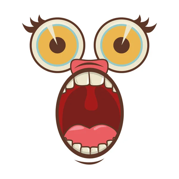 Icono de la cara de dibujos animados — Vector de stock