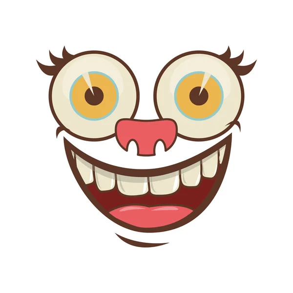 Icona del volto del cartone animato — Vettoriale Stock