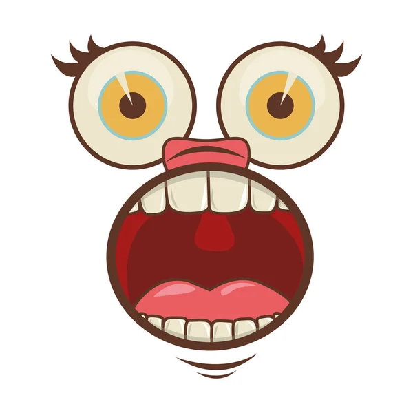 Icono de la cara de dibujos animados — Vector de stock