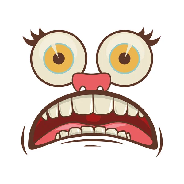 Icono de la cara de dibujos animados — Vector de stock