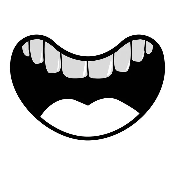 Mouth cartoon icon — Stock Vector