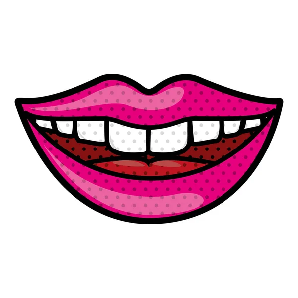 Mouth cartoon icon — Stock Vector