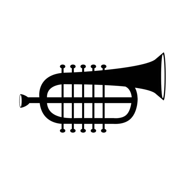 Tromba strumento musicale — Vettoriale Stock