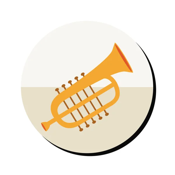 Instrumento musical trompete —  Vetores de Stock