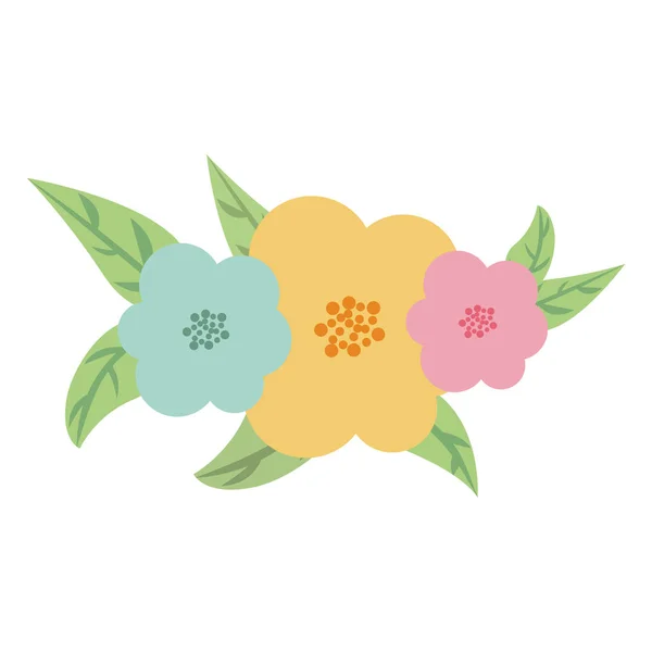 Decoratieve bloemen pictogram — Stockvector