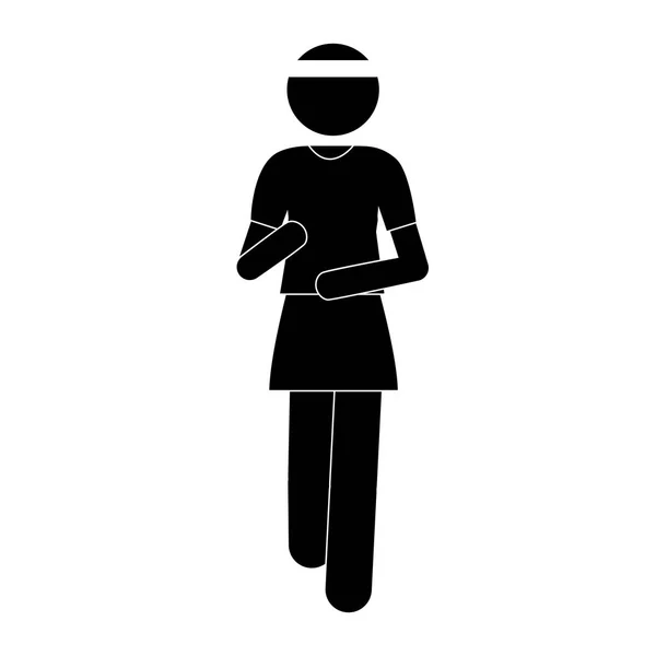 Mujer corriendo icono — Archivo Imágenes Vectoriales