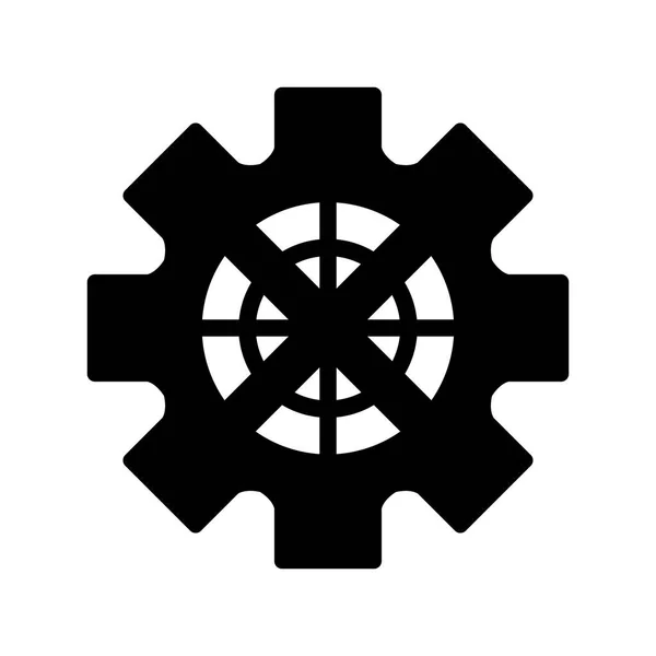 Icono de rueda de engranaje — Vector de stock