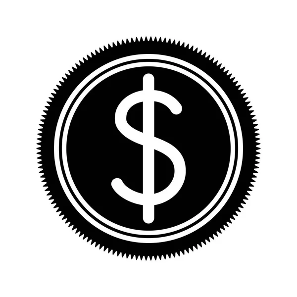 Icône symbole argent — Image vectorielle